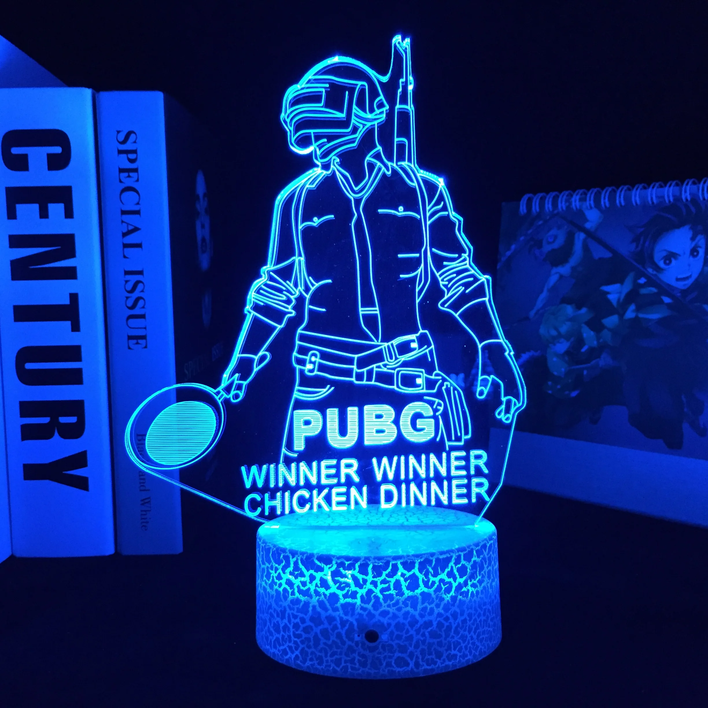 Светодиодный ночник PlayerUnknown's Battlegrounds 3D лампа с дистанционным управлением 16