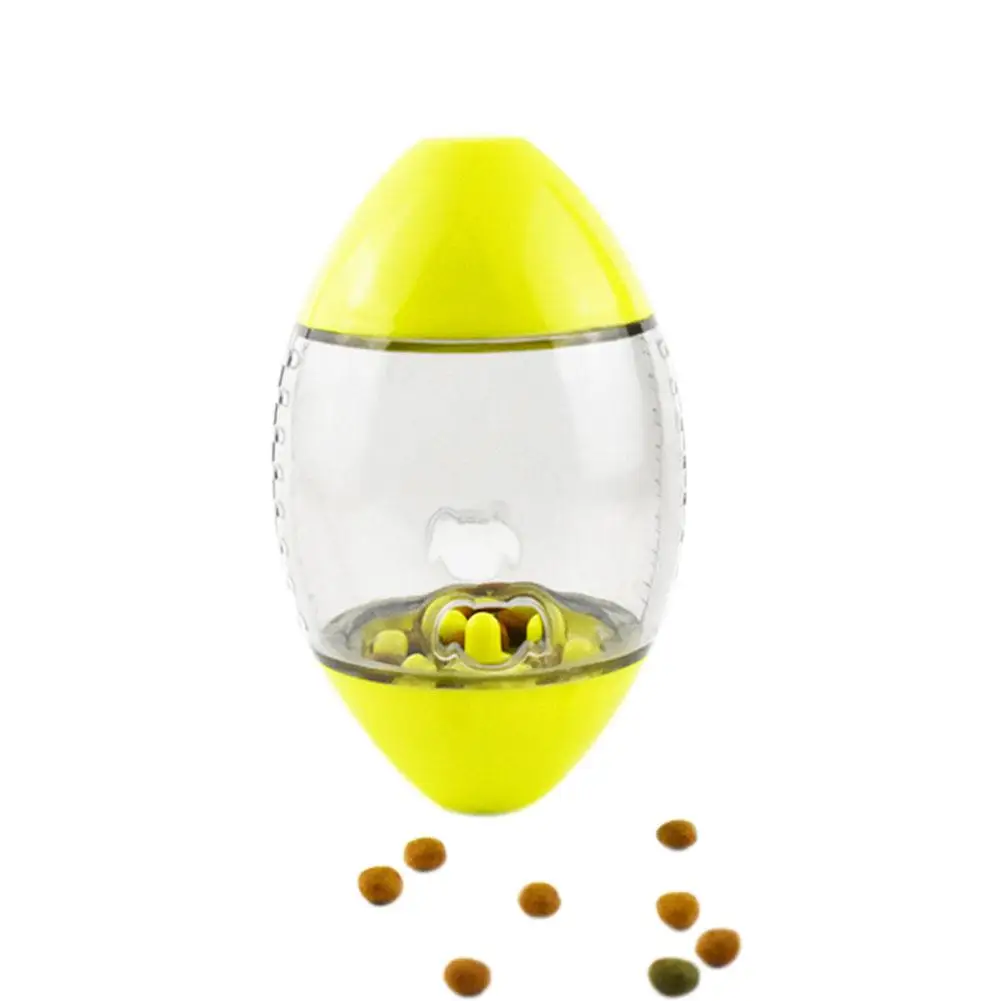 Nontoxic Pet Dog Rugby Ball Toy Funny Food Treat Feeder Tooth Cleaning for Puppy | Дом и сад