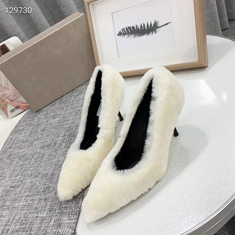 Женские шерстяные туфли лодочки Silla liners вечерние на высоком тонком каблуке с