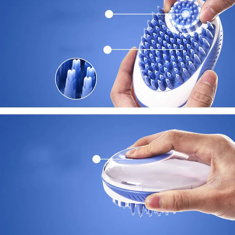 

Pet Dog Bath Brush Comb Pet SPA Massage Brush Soft Silicone Dogs Cats Shower Hair Grooming Cmob Dog Cleaning Tool Pet Supplies