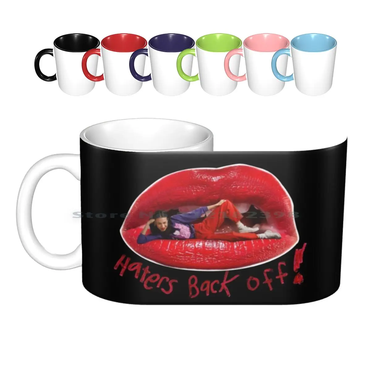 Haters Back Off-Ceramic Mugs Coffee Cups Milk Tea Mug Haters Back Off Netflix Lip Stick Horror Picture Show Damnit Miranda