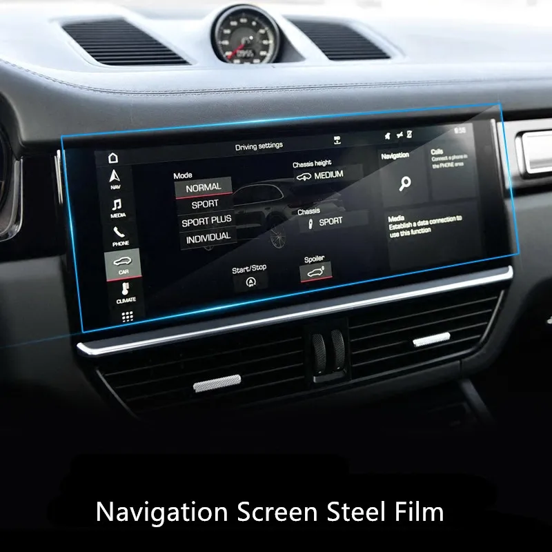 Стальная Защитная пленка для экрана GPS навигатора автомобиля Porsche Panamera Cayenne Macan