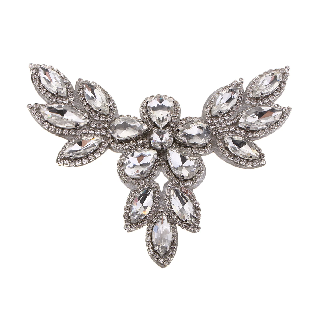 Стразы с цветочными бусинами нашивки аппликацией из железа для скрапбукинга