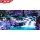 Алмазная 5d картина HUACAN, мозаика водопад, ручная работа, квадратнаякруглая вышивка, пейзаж, настенное искусство