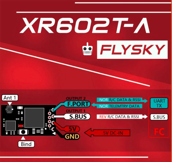 11*17*3 мм XR602T-A 2 4G 14CH совместимый FLYSKY AFHDS 2A SBUS микроприемник км Диапазон двойной