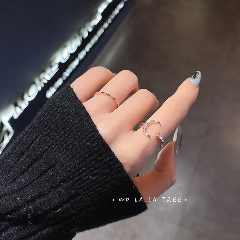 

Korean Fashion Ring Combination Set Female Personality Ins Trendy Simple Temperament Index Finger Ring Joint Ring Niche