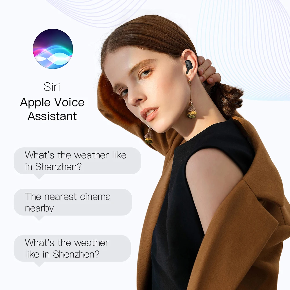

FOOVDO E6S TWS Wireless Earpiece Bluetooth 5.0 Earphones Sport Earbuds Headset With Mic For Smart Phone Xiaomi Samsung Huawei