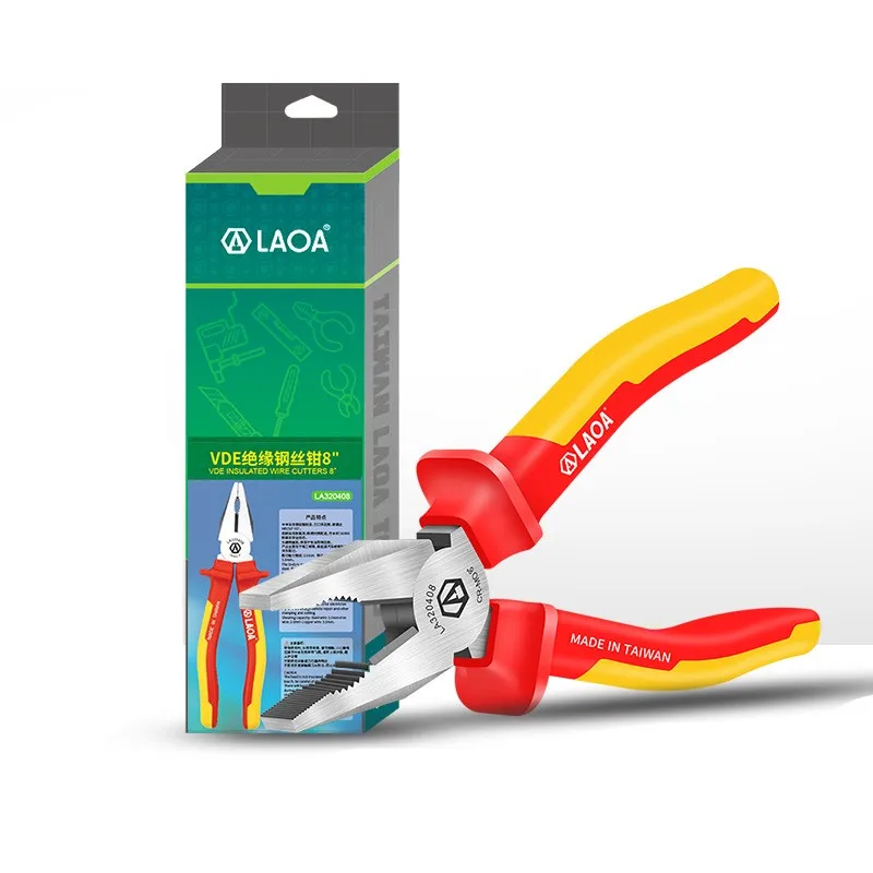 LAOA 8" Wire Cutter VDE Insulated Pliers CR-MO Clippers Multifunction Electrician pliers | Инструменты