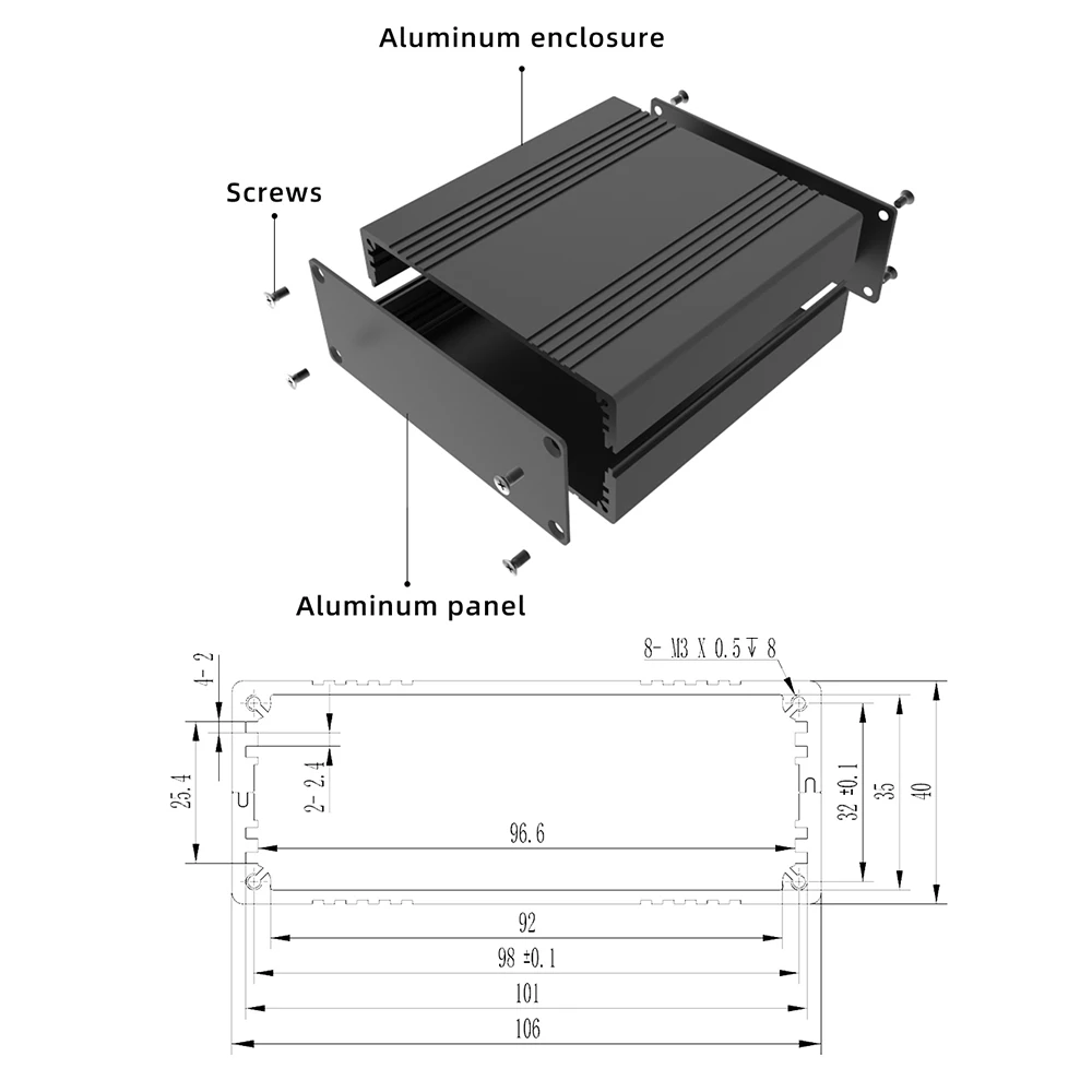 Внешний аккумулятор алюминиевый чехол регулятор напряжения коробка для
