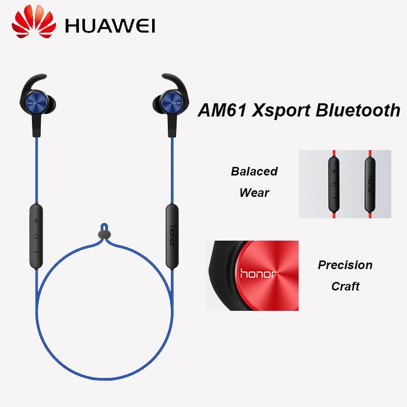 

New Huawei Honor xsport AM61 Earphone Bluetooth Wireless connection with Mic In-Ear style Charge easy headset for iOS Android