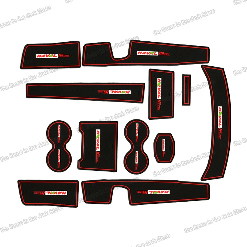 

Lsrtw2017 Rubber Car Door Armrest Box Water Cup Slot Mat for Great Wall Haval H2 2014 2015 2016 2017 2018 2019 2020 Accessories