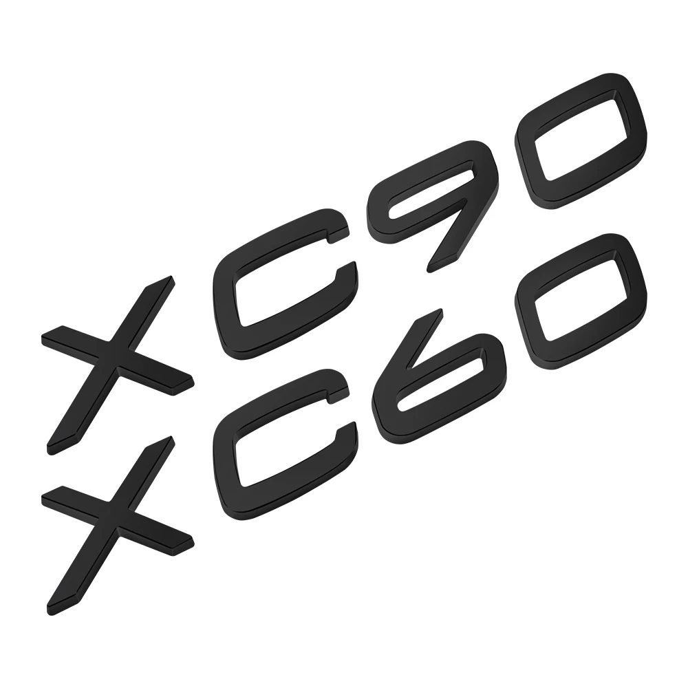 Наклейка XC90 XC60 черного и серебристого цвета с буквами логотипом 3D наклейки из