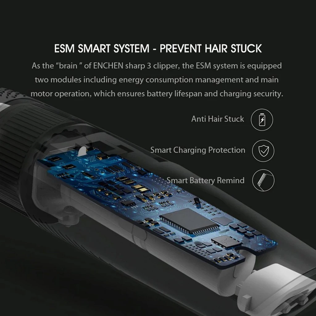 Триммер для волос ENCHEN Sharp 3 Электрический перезаряжаемый триммер с usb разъемом