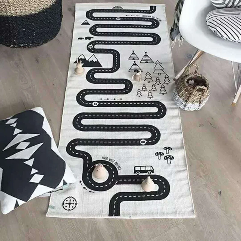 QWZ дорога игровой коврик деятельности мягкий напольный ковер изучения Ползания