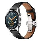 Ремешок из натуральной кожи для Samsung Galaxy Watch 3 Band 41 мм45 мм42 мм46 ммActive 2, браслет для Huawei GT 2Pro, 20 мм 22 мм