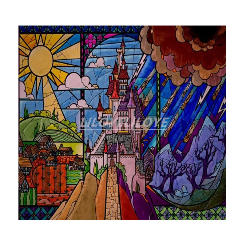 5D алмазная живопись замок красавицы и чудовища мультяшная Алмазная вышивка
