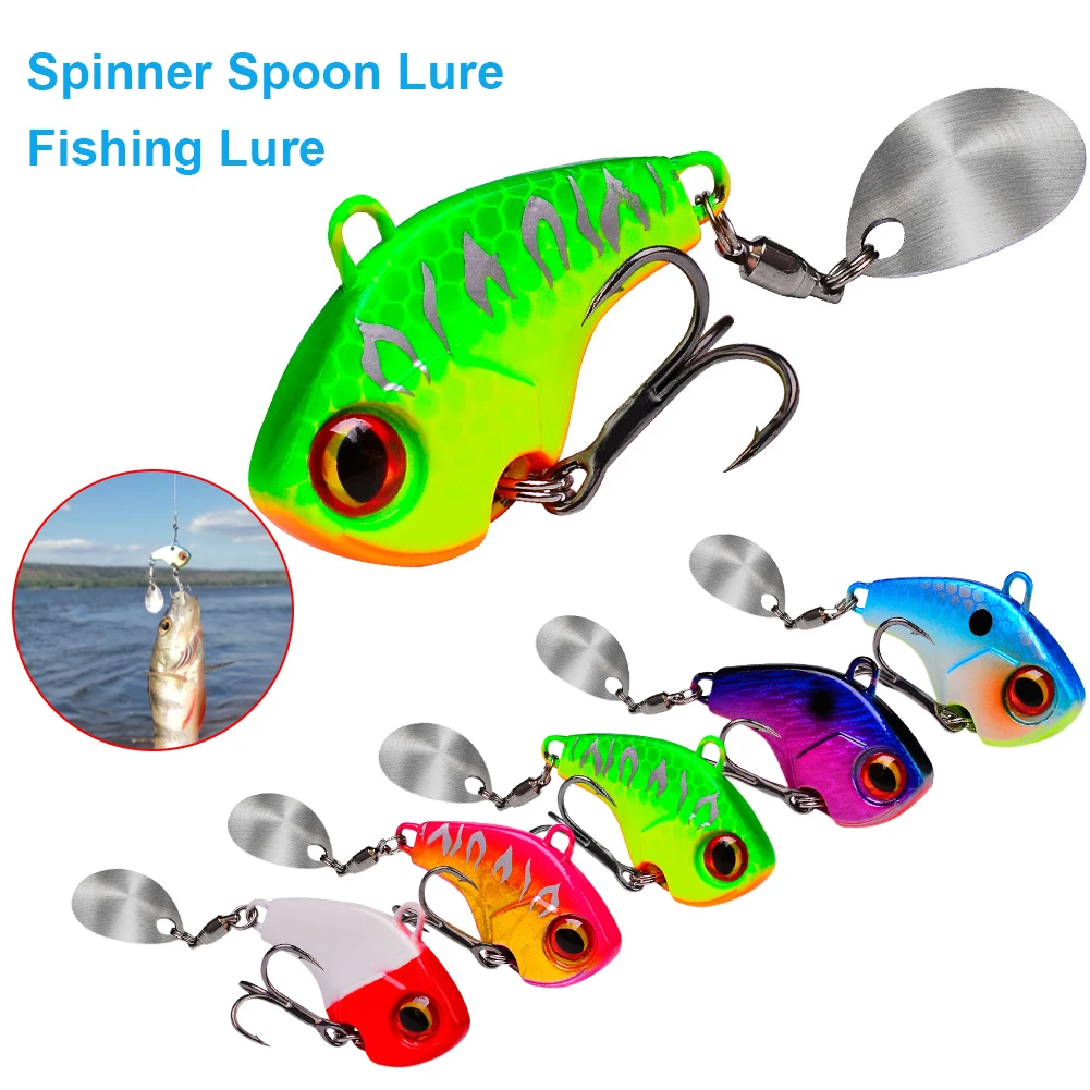 

Sale Fishing Lure Long Cast VIB Bait Spinner Spoon Fishing Lures for Pike Bass Trout Treble Hook Artificial Lure Fishing Baits