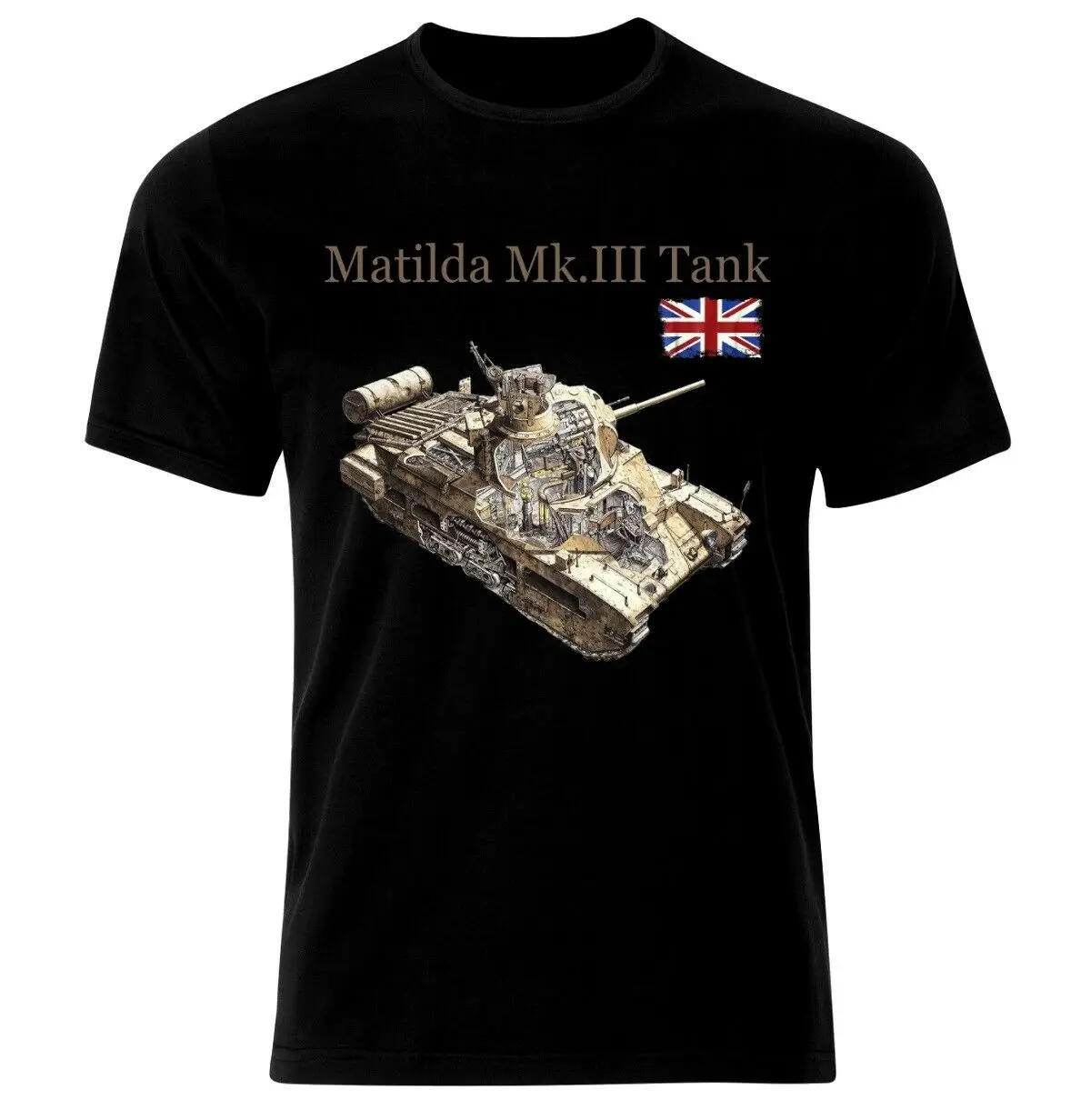 MK 3 Tank Panzer Armure WW2 Army War UK Men T-Shirt Short Casual 100% Cotton Shirts | Мужская одежда