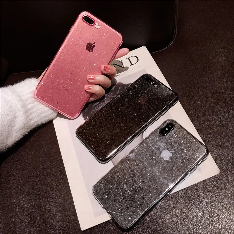 YOACHEY блестящий чехол для телефона iPhone X XS Max XR 7 8 6 6S Plus мягкий силиконовый из ТПУ