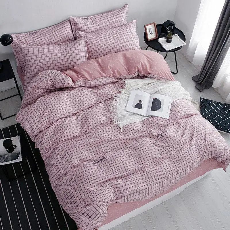 Juego de fundas de almohada y edred&oacute;n para ni&ntilde;os y adultos, Set de ropa de cama con dise&ntilde;o de cerezas, 4 unidades-1