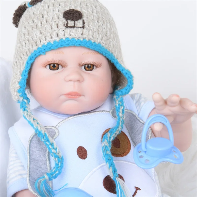 Reborn реалистичный полный корпус 50 см Очаровательная Кукла Reborn Baby, силиконовая кукла для младенцев, ручная работа, куклы для малышей с руками, рождественские подарки для детей
