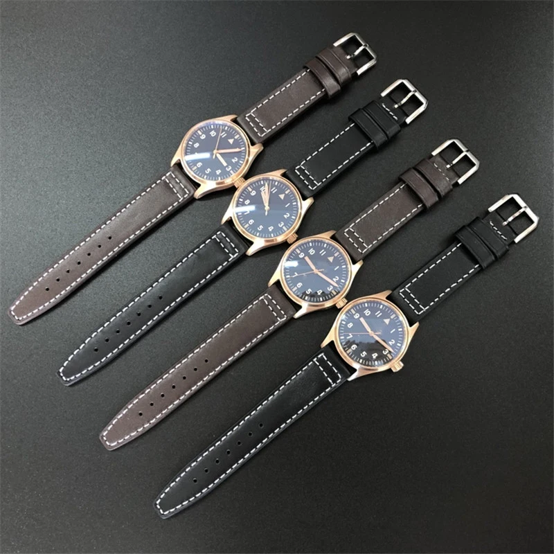 Мужские бронзовые автоматические часы пилота 200 водостойкие Relojes сапфировое стекло винтажные наручные часы для дайвинга мужские Hombre