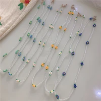 resin colorful hand made daisy flowers trend sweet summer anti lost glasses chain for women girls daily jewelry korean ins new