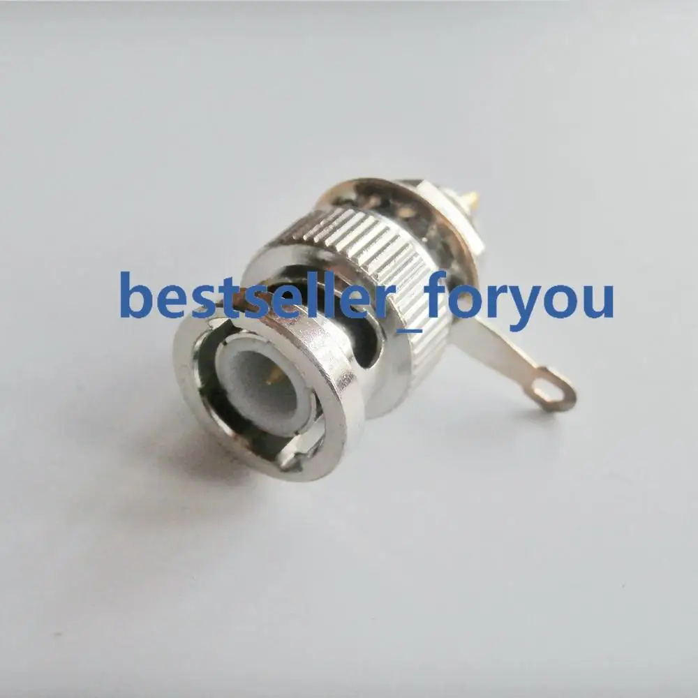 

10Pcs BNC Q9 Male Plug Bulkhead Handle Solder Panel Mount Straight Connector