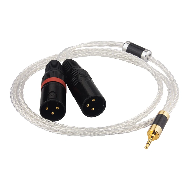 Аудиокабель с серебряным покрытием Hi-Fi 2 5 мм TRRS сбалансированный к XLR мужскому