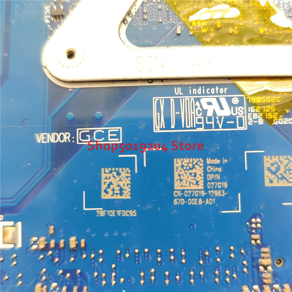 Материнская плата для ноутбука DELL 15 5559 фотосессия 027G19 27G19 с процессором SR2EU I3-6100U