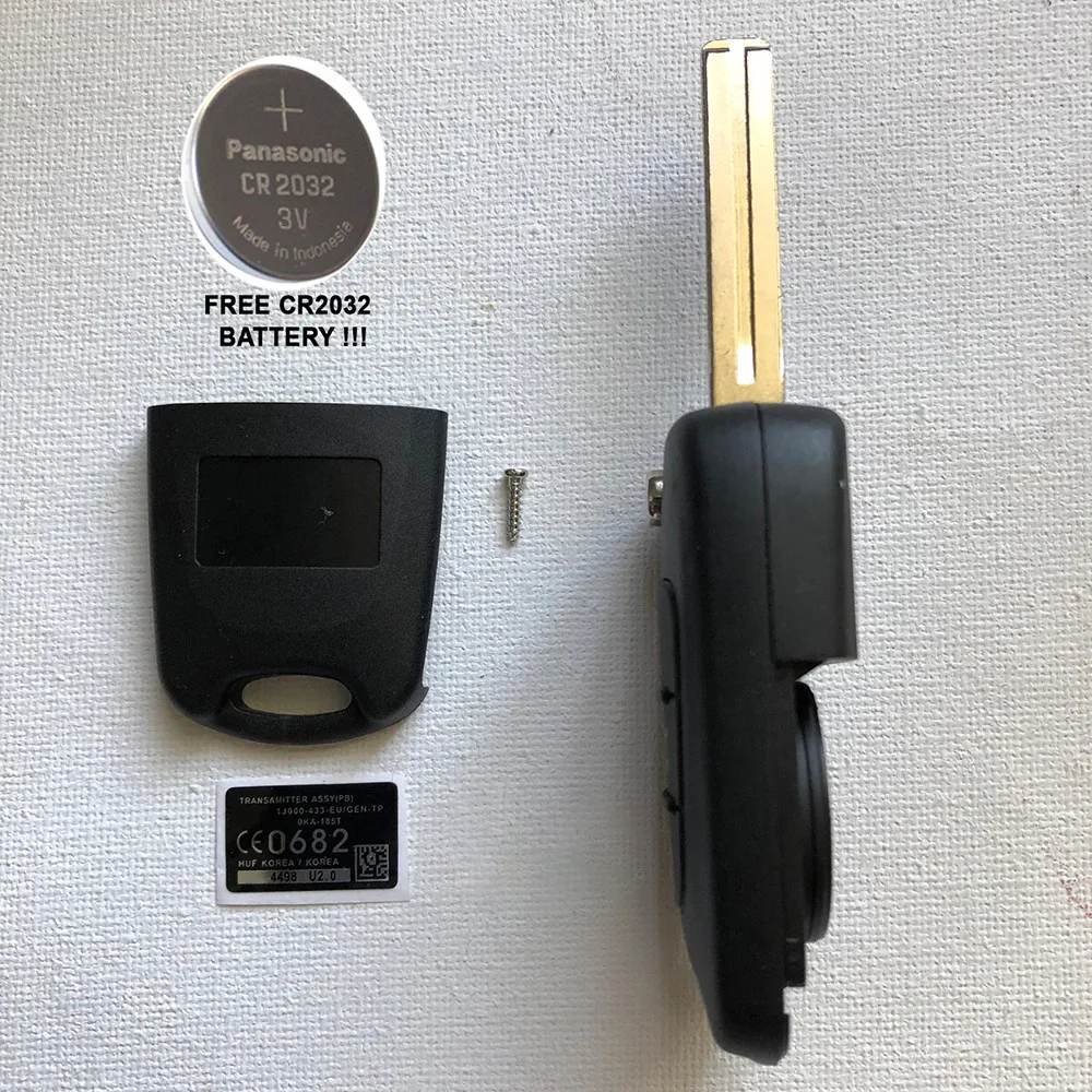

FOR HYUNDAI I20i30 3 BUTTON REMOTE FLIP KEY FOB CASE SHELL WITH LOGO UNCUT BLADE