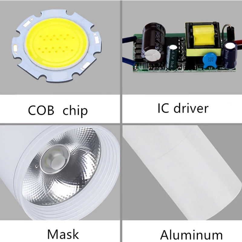 С регулируемой яркостью COB конический светодиодный современный подвесной