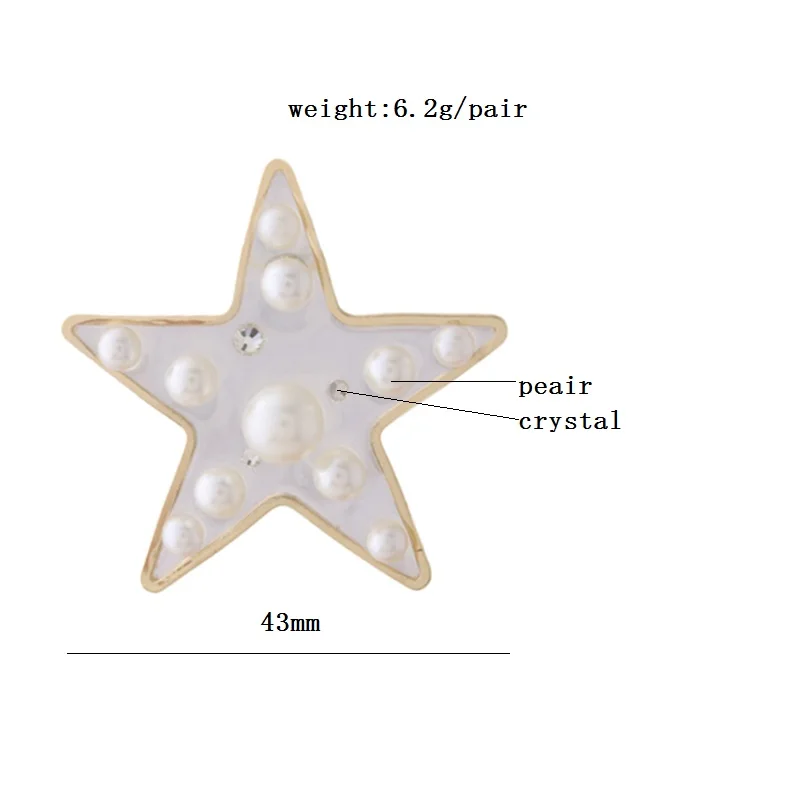 NeeFuWoFu серьги в виде сердца звезды натуральный жемчуг модные капли для ушей Прямая