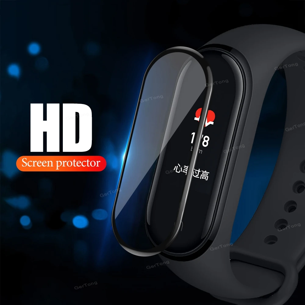 3D Защитная пленка для смарт браслета Xiaomi Mi Band 4 полноэкранная Гидрогелевая не