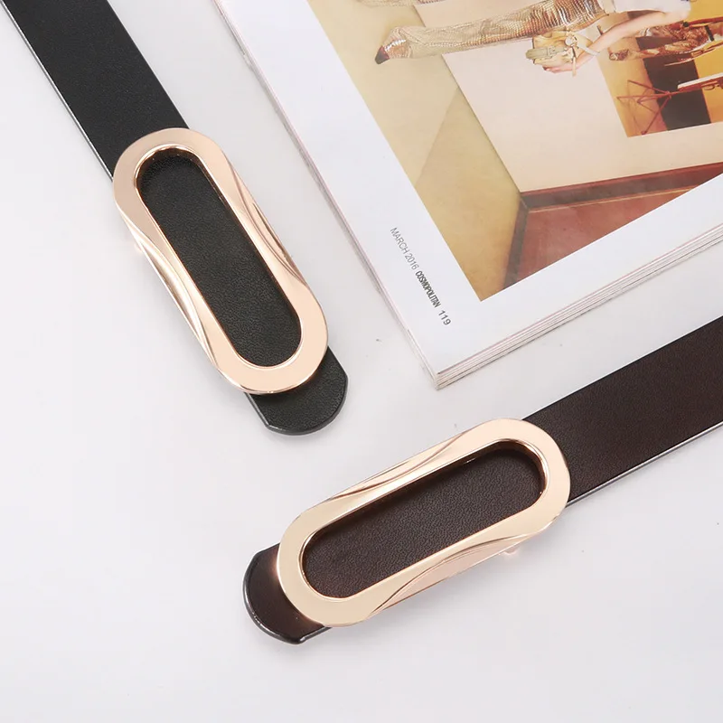 

030Belts Women Men High Quality Real Leather Belt Fashion Mens strap