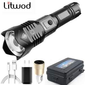 Высококачественный светодиодный фонарик XHP90.2 с плавным затемнением, перезаряжаемый внешний аккумулятор 18650 26650, фонарь фонарик с зумом