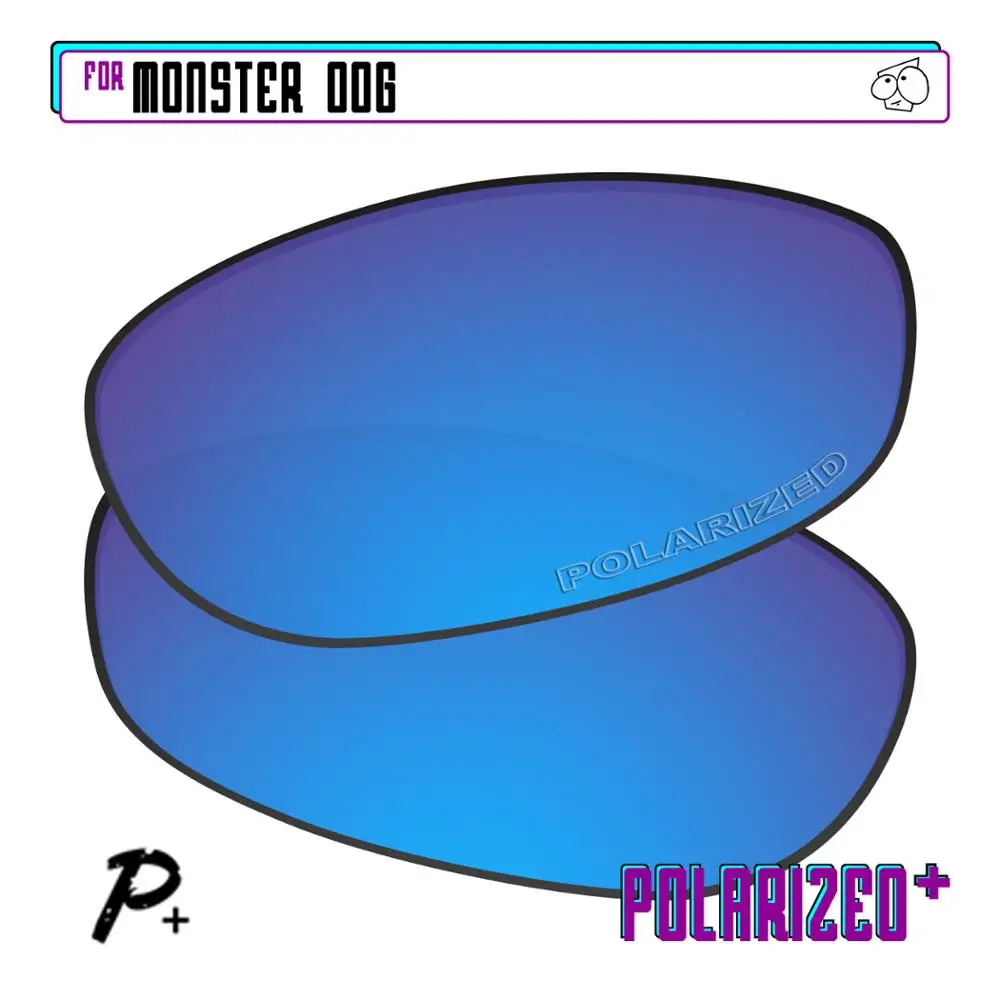 EZReplace Polarized Replacement Lenses for - Oakley Monster Dog Sunglasses - Blue P Plus