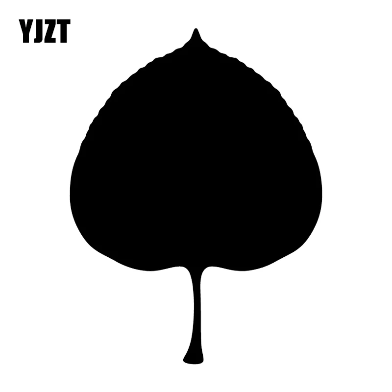 

YJZT 11.8X15.8CM Aspem Leaf Scratch Occlusion Car Sticker Decoration Fresh Plant Decals C25-1313