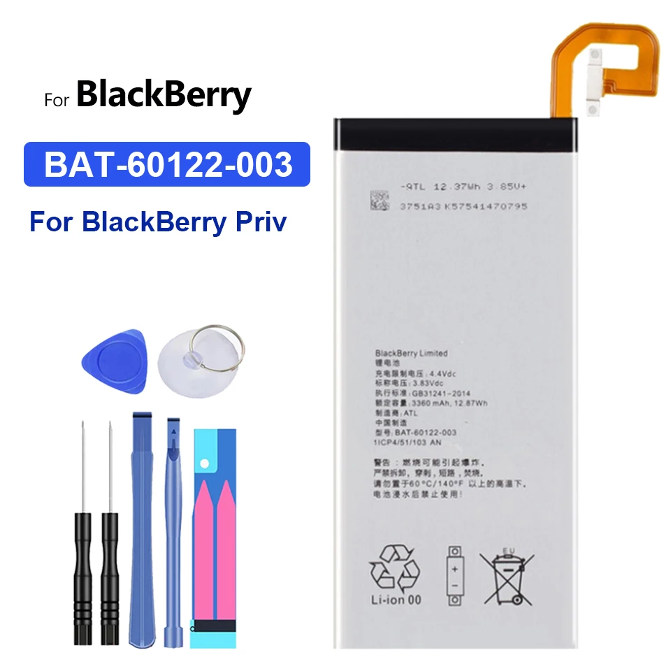 Аккумулятор BAT-60122-003 3360 мАч для BlackBerry Priv Bateria | Мобильные телефоны и аксессуары