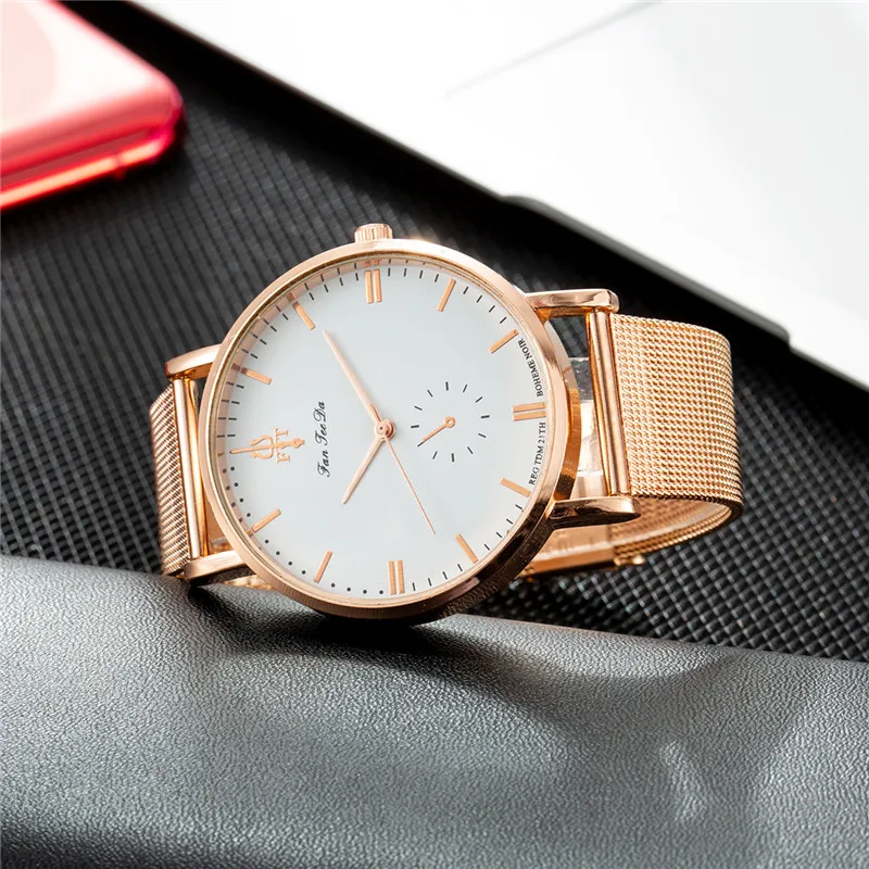 Женские деловые мужские часы наручные ведущего бренда кварцевые с ремешком из