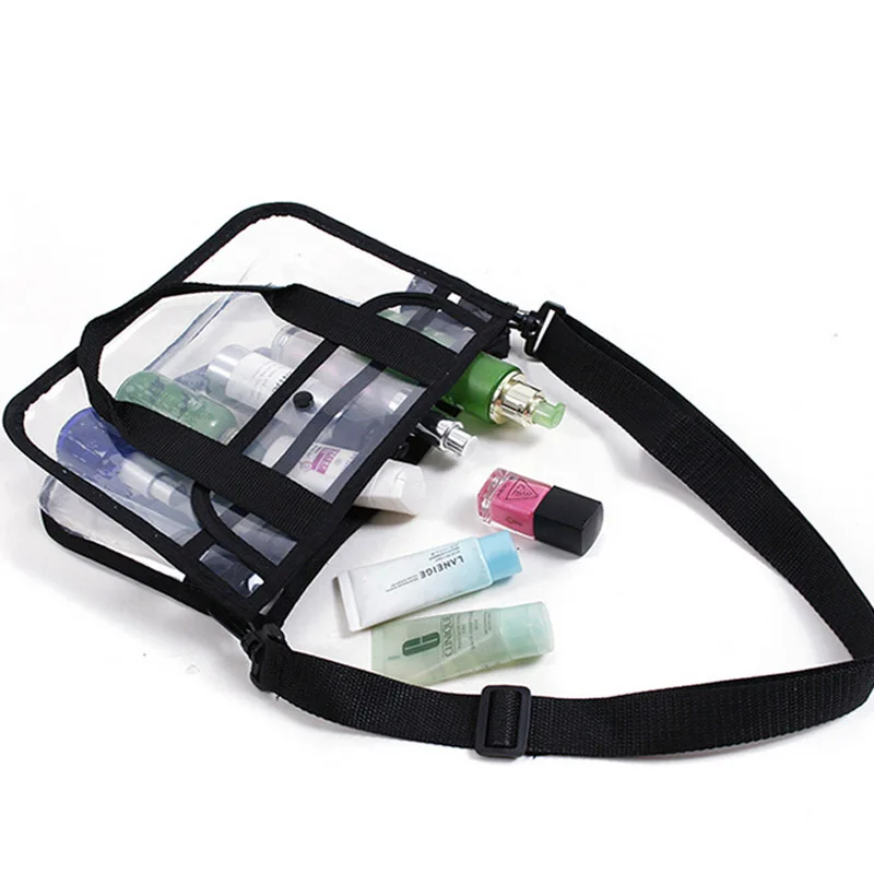 

Transparent PVC Waterproof Large Cosmetic Bag Women Handbag Beauty Case Travel Organizer Beach Toiletry Pouch Clear Makeup Bag