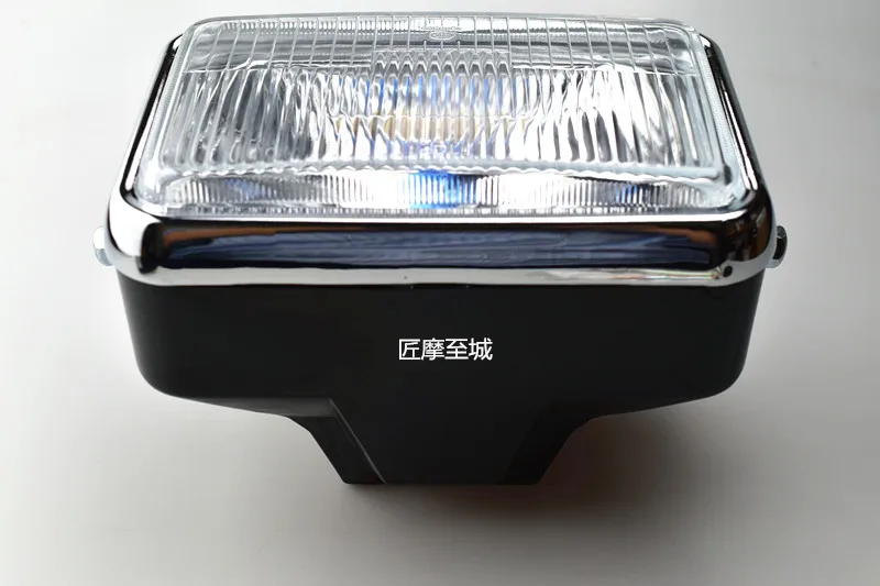 Хромированная винтажная мотоциклетная квадратная передняя фара в стиле ретро