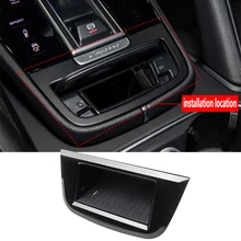 for Porsche Cayenne 15-19 Car Styling Interior Accessories Car Wireless Charger Phone Fast Charging Console Box Holder