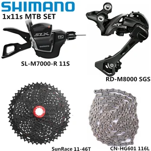 Набор компонентов Shimano XT M8000 SLX M7000 1x11s для горных велосипедов, кассета SunRace Sunshine HG601 116L 122L Chain 11s велосипедный переключатель