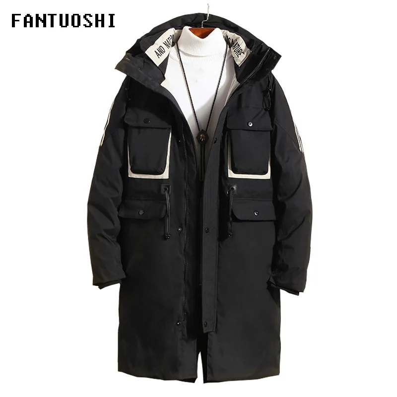 2019 Горячая Распродажа зимняя теплая ветрозащитная мужская куртка с капюшоном