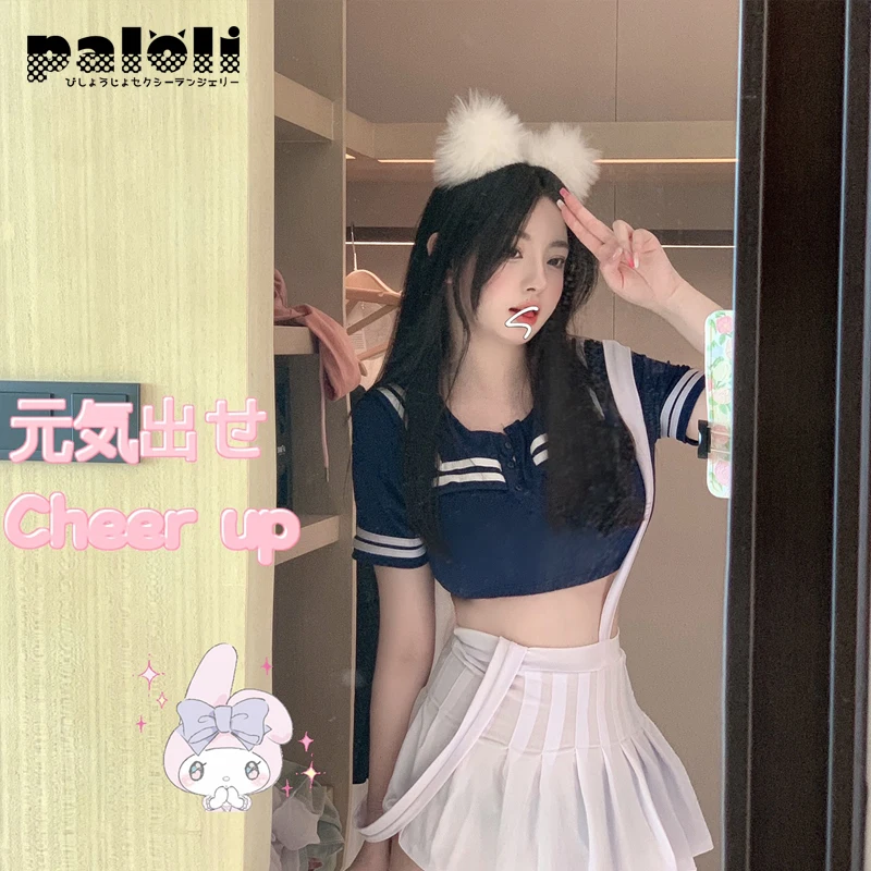 Палоли сексуальная униформа моряка короткий топ для чирлидинга с юбкой на