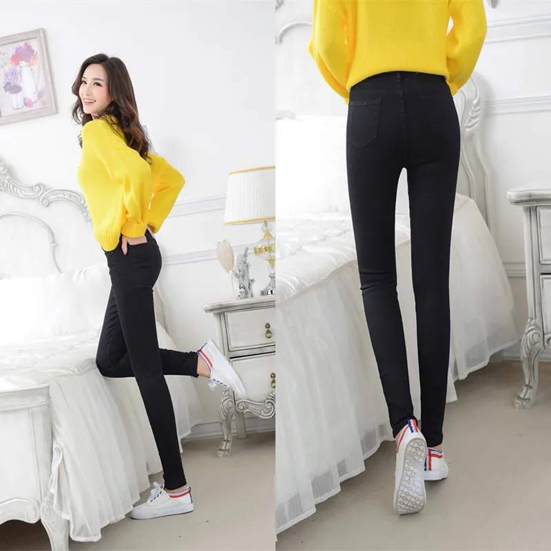 

2021 new plus size women's jeans casual all-match slim jeans high quality