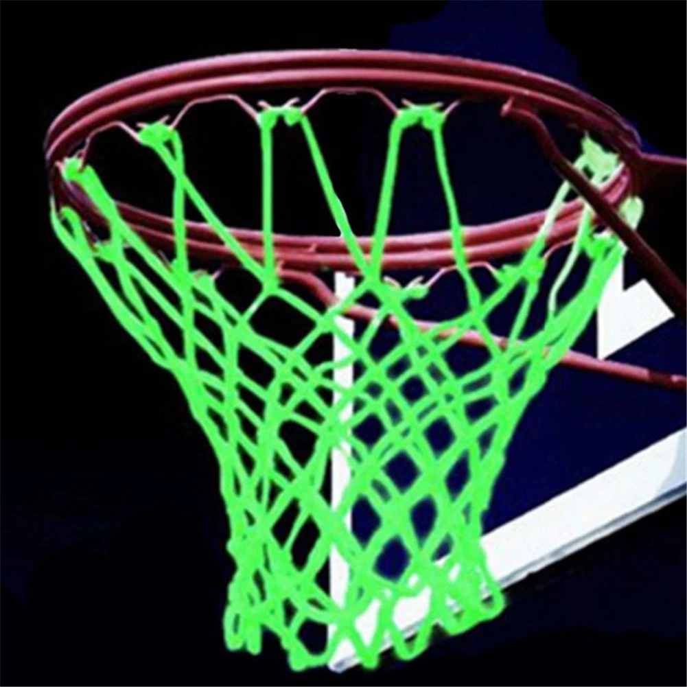 

New Glowing Light Shooting Training Green Luminous Basketball Net Backboard Ball Mesh Nylon Standard Basketball Hoop Net Cozy