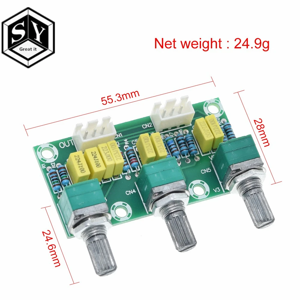 XH-M802 пассивная тональная плата предусилитель модуль питания низкая Регулировка