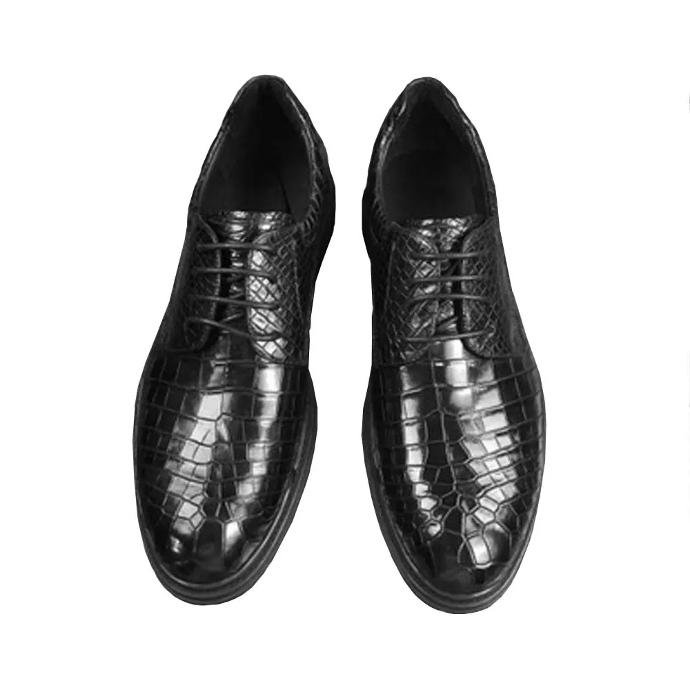 

ousidun new crocodile belly Leather men shoes male Leisure shoes lace-up fashion trend custom men shoes